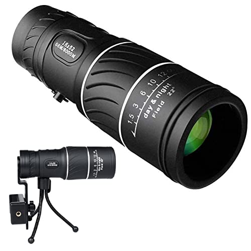 Télescope monoculaire avec zoom optique BAK4 haute puissance et trépied smartphone pour rando