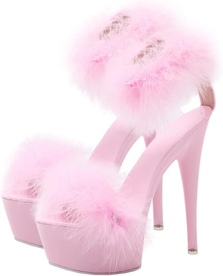 LIFKOME Women High Heels Sandals Strappy Fashion Summer Shoes Elegant Party Dressy Beach Sandals Comfortable 9.44X6.10X3.30In