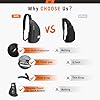 SKYSPER Sling Bag RFID Crossbody Sling Backpack Cross Body Shoulder Travel Bag Hiking Daypack for Women Men(Black) #4