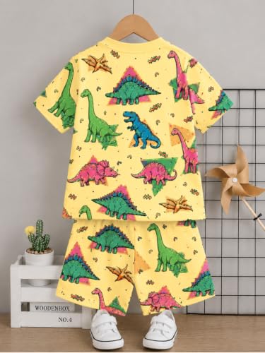 Image of THIIYA KIDS Boys Cotton Co-Ord Set | Printed T-Shirt & Shorts | Soft Comfortable Summer Wear for Kids