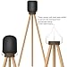 HOOKMEMO Speaker Stand for HomePod 2（2023） Black Walnut Stand for HomePod 2 (Walnut+Beech(29.5inch high)