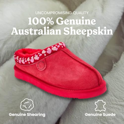 Image of Fireside by Dearfoams Women's Greta Genuine Shearling Clog Slippers, 100% Natural Suede Clogs for Outdoor & Indoor