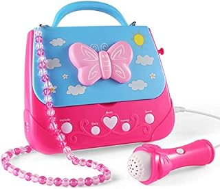 WenToyce Kids Karaoke Machine, Girls Karaoke Machine Toys Music Player with Microphone