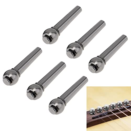 Muzcym 6Pcs Guitar Bridge Pins, Pure Copper Pin Acoustic Guitar Strings Nail Pegs For Acoustic Guitar 6 Strings For Folk Acoustic Guitar #TOP6