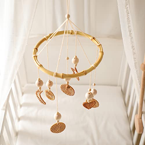 Baby Crib Mobile Modern Boho Baby Mobile For Crib Gender Neutral Nursery Mobile For Girl Or Boy Handmade Mobile Ceiling Rattan Mobile #TOP4