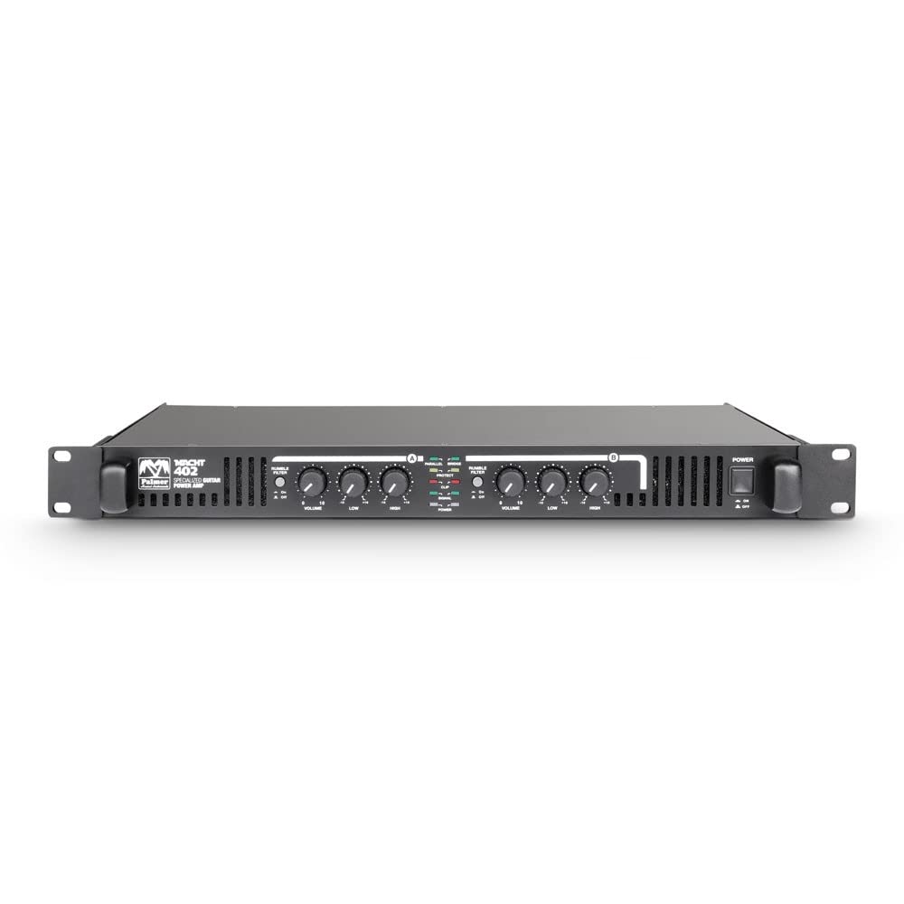 Palmer Macht 402 - Stereo-Endstufe für Gitarre, schwarz, 19"