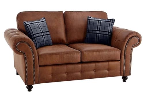Image of A to Z Furniture Classic 3+2=5 Seater Sofa Set Luxury Chesterfield Leatherette Sofa in for Home Living Room & Office (3+2+1=6 Seater Leatherette febrick)