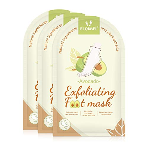 Weida Sign Foot Peel Mask 3 Pack,Peeling Away Calluses And Dead Skin Cells, Natural Exfoliator For Dry Dead Skin, Repair Rough Heels For Men Women (Avocado) #TOP6