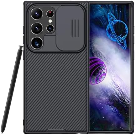 Nillkin Galaxy S24 Ultra Case, CamShield Pro for Samsung Galaxy S24 Ultra Case with Slide Camera Cover, S24 Ultra 5G Slim Phone Case 2024 6.8'' (Black)