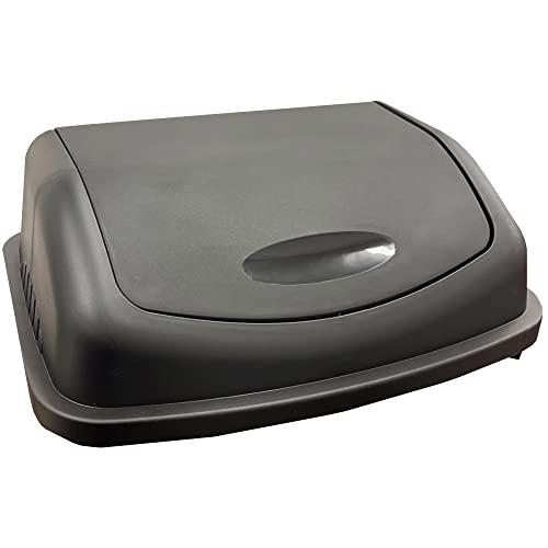 STORM TRADING GROUP 50L Black Swing Bin Waste Rubbish Recycling Flip Top Dustbin For Home Kitchen Office Bin (1)