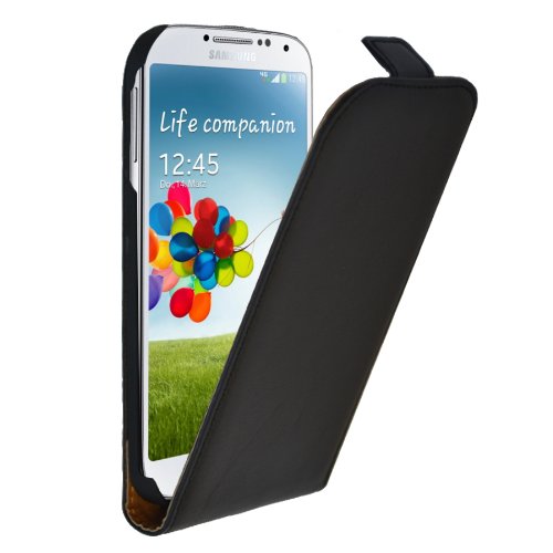 Slabo Flip Case Cover für Samsung Galaxy S4 - Echt Leder - SCHWARZ | Black Slabo Flip Case Cover für Samsung Galaxy S4 - Echt Leder - SCHWARZ | Black