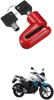 Universal Heavy Duty Disc Brake Lock Anti Theft Stainless Steel 7mm Pin Brake Wheel Locking Security Lock for Bike and Motorcycle with 2 Keys (Multicolour) Comfortable with F-Z S6
