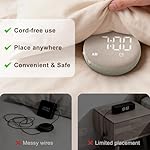 SolaceRise Super Loud Alarm Clock for Heavy Sleepers: Vibrating Digital Auto-Dim Clock with Bed Shaker for Hearing Impaired - Portable Rechargeable Battery for Bedroom Travel Dorm - Putty - Image 2