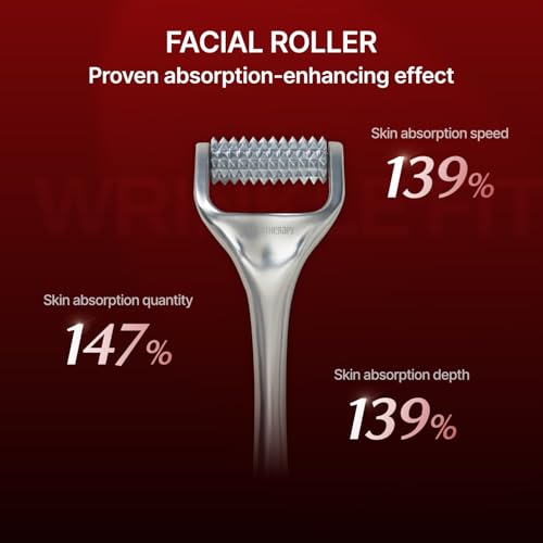 Wrinkle-fit Neck Mask 7EA + Boosting Roller - Neck Wrinkle Patches, Firming and Tightening Korean Deep Collagen Mask - NeckTargeted Mesh Sheet Mask and Face Roller for Lifting Sagging Skin