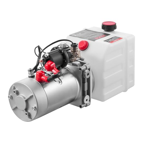 VEVOR 4 Quart Hydraulic Power Unit, Single Acting Dump Trailer Pump, 3200 PSI Max Relief Pressure & 0.91 GPM Flow Rate, DC 12V Hydraulic Pump with Metal Reservoir for Dump Trailer Car Lifting by VEVOR - Image 9