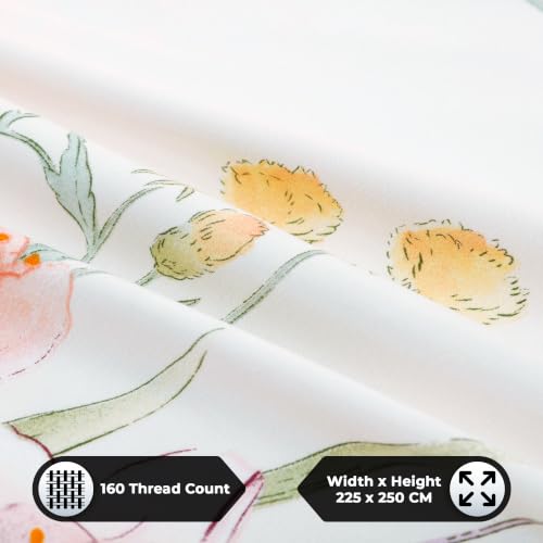 Image of Dew Cotton Bedsheet for Double Bed 160 TC 250 x 225 CM, Ivory