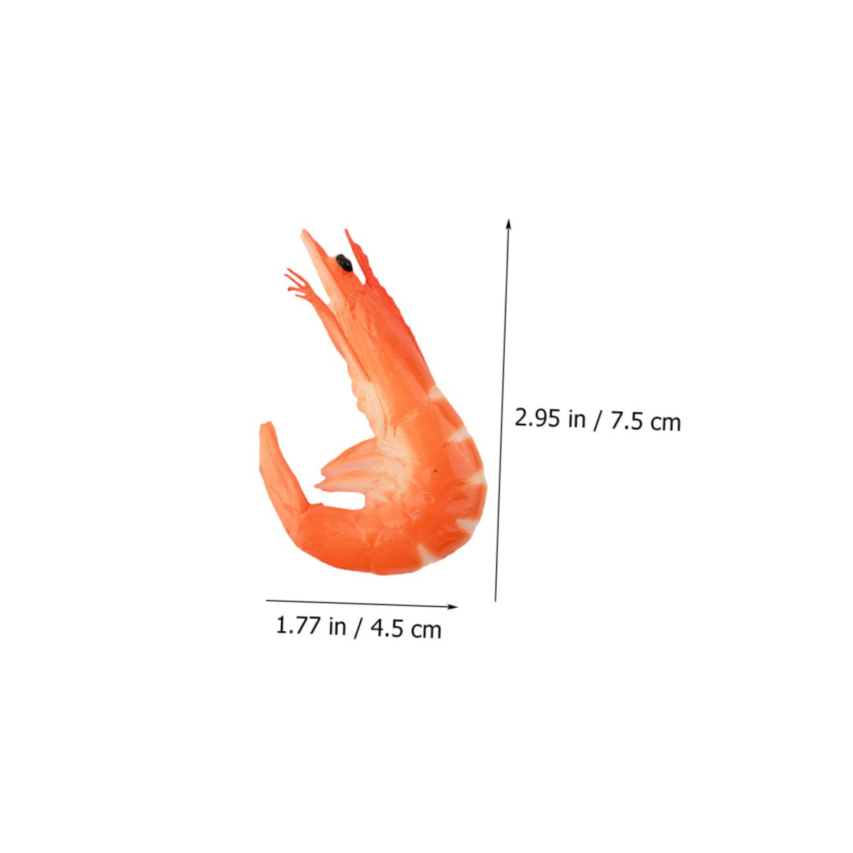 PRETYZOOM - Lot De 5 Crevettes Cuites Factices Hyper-réalistes Pour Décor, Vitrine Ou Photo