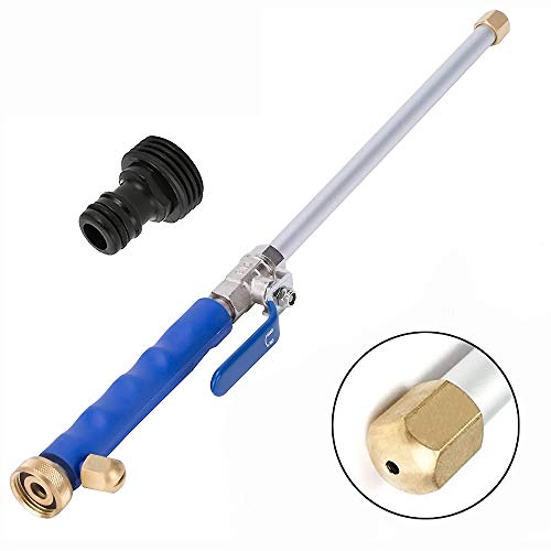 Easiecom Hydro Jet Power Washer Wand, Car High Pressure Water Spray Gun Hose Attached Brass Nozzle, Flexible Car Washer,Extendable Garden Watering Sprayer, Floor Cleaner