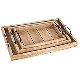 die Maße des rechteckige Holztablett liegen bei ca. 56 x 38 cm (groß), 45 x 31 cm (mittel) und für das kleine Tablett bei 38 x 25 cm