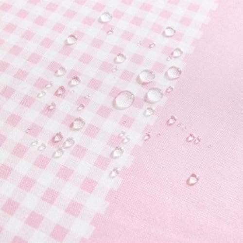 Image of HOMETHREADS Premium Cotton Chair Cover Set | Soft & Comfortable Seat Covers with Anti-Skid Non-Slip Backing + Waterproof Dining Table Cover (140x180 cm) (Pink Box,4 Chair Covers + 1 Table Cover)
