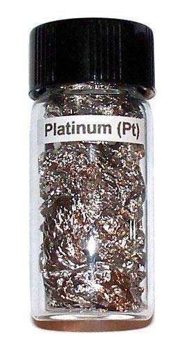 Platinum Metal Leaf Element Sample in Glass Vial - Great for Collections,...