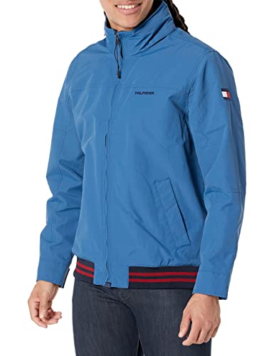 Tommy Hilfiger Mens Adaptive Regatta With Magnetic Zipper Jacket, Athletic Blue, Large Us #TOP16