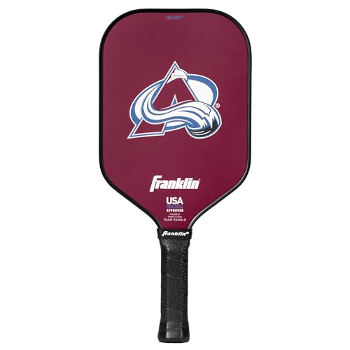 Franklin Sports NHL Colorado Avalanche Pickleball Paddle - Official NHL Team Rackets - USAP (USAPA) Approved Premium Quality Pickleball Paddles - Authentic Team Logos + Colors