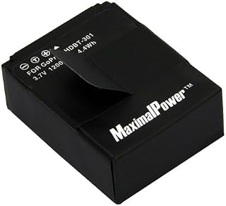 MaximalPower Replacement Battery for GoPro AHDBT301 Action Camera models (Black)