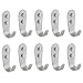 KES SUS 304 Stainless Steel Garage Storage Organizer Hook Bathroom Toilet Single Robe Towel Coat Hook Rustproof Kitchen Utensil Utility Hanger SOLID Metal Heavy Duty Wall Mount, Brushed Finish Multiple 10 Pack, A2062-P10