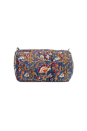 Image of Block N Style's Travel Hanging Toiletry Bag Pouch Dopp Kit for Men and Women Organizer for Cosmetics, Makeup Brushes, Jewelry, Shaving Tools and Travelling Accessories - Dark Blue