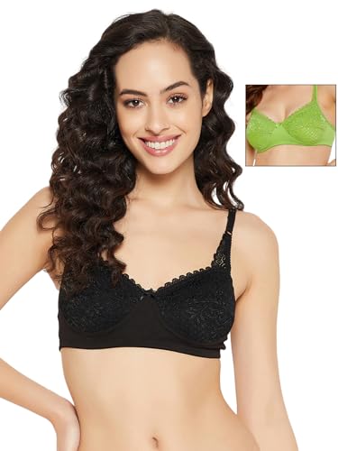Image of Clovia Women's Cotton Pack of 2 Non-Padded Non-Wired Full Cup Bra