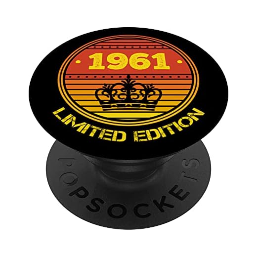 Vintage 1961 Pop Socket para teléfono retro divertido cumpleaños 1961 PopSockets PopGrip Intercambiable