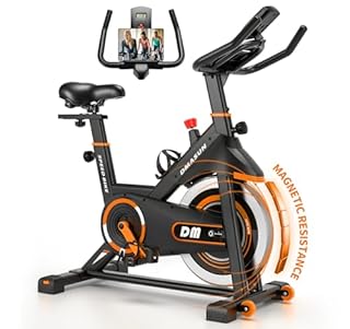 DMASUN Exercise Bike, Silent Magnetic Resistance Stationary Bike for Home with 330 LBS Capacity, Pedals with Anti-loosening Nuts, Indoor Bike with Digital Display