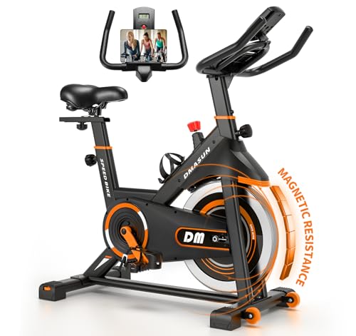 DMASUN Exercise Bike, Silent Magnetic Resistance Stationary Bike for Home