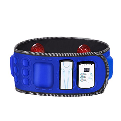 WAOBE Massaggio Magnetico della Cintura Addominale - Cintura Dimagrante Vibrazione Elettrica Multifunzione Corpo Regolabile Taglio Vita Recuperare Allenamento Body Shaper