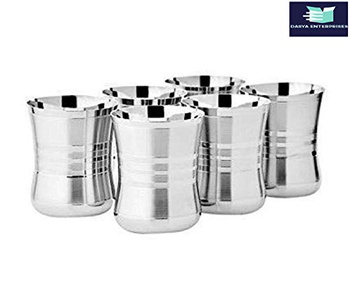 Image of Stainless Steel Tableware Drinkware Tumbler Water Glass Set of Glass 200ml (Pack of 12)