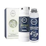 GROHE Set Filtro UltraSafe, Eleva il Gusto dell'Acqua, Rimuovere il 99% di Batteri e il 99,5% di Piombo, Capacità Media 3000 l o 6 Mesi, 40575002 + Cartucia di Pulizia per Sistemi GROHE Blue