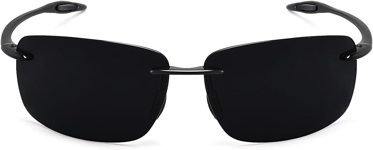 JULI Sports Sunglasses for Men Women Tr90 Rimless Frame for Running Fishing Golf Surf Driving MJ8009