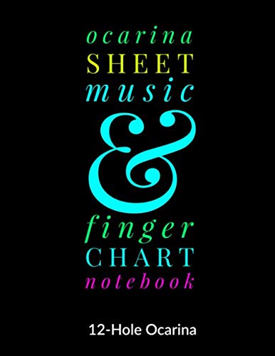 Diagramme doigté ocarina 12 trous et grand cahier de musique à 6 portées