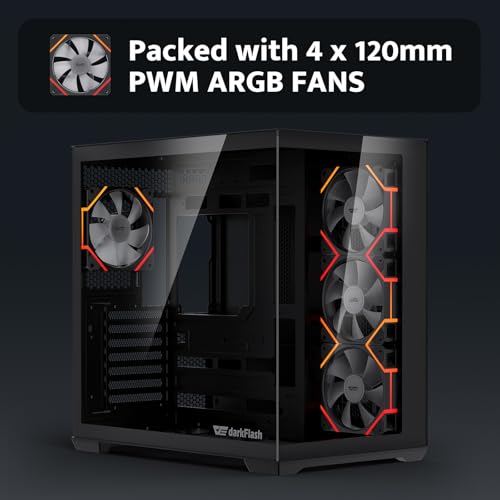 Boîtier PC haut débit d'air darkFlash C280 pour setup gaming immersif - 5
