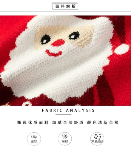 Little Christmas Sweater Long Sleeve Knite Sweater Crewneck Pullover Sweatshirt Santa Sweater Tops3