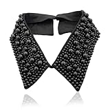 Taglia unica: inserto colletto da donna con perline, circonferenza approssimativa del collo: 42 cm. Larghezza: 6 cm o 8 cm. Adatto per la maggior parte delle donne e delle ragazze, sottolinea il tuo look elegante.