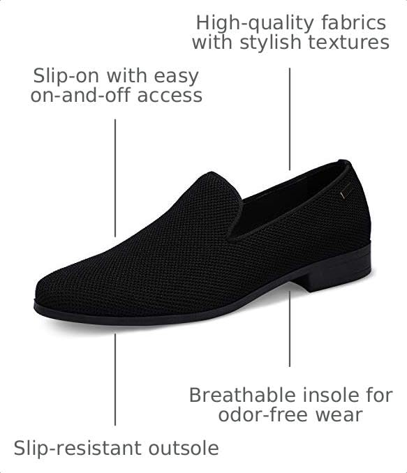 Image of ALLY UNION MAKE FORCE Mens Loafers Dress Slip on Party Wedding Penny Smoking Shoes