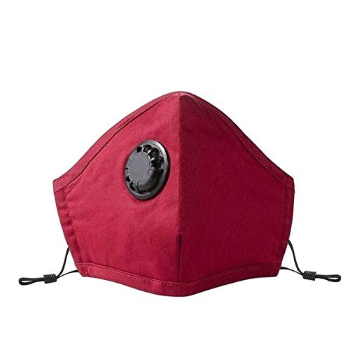Mascarillas para hombre de tejido x10 cómodo, lavable, fijación ajustable, transpirable, válvula de moda, lote de 10 (rosa)