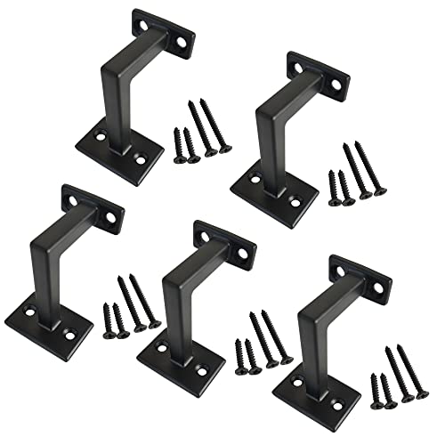 Langdoly Handrail Brackets For Staircase Stair Railing Brackets With Screws (Pack Of 5) (Textured Black)… #TOP2
