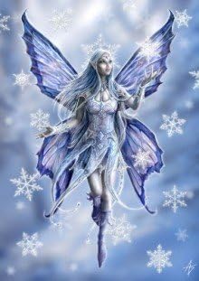 anne stokes snowflake fairy greeting card
