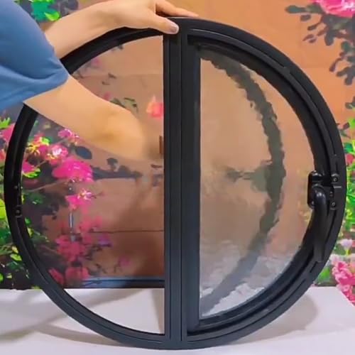 Ventana abatible con mango bloqueable en aluminio y cristal de seguridad 7
