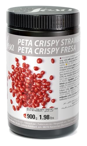 Sosa Peta Crispy Sapore Fragola - Texturizante Effervescente - Barattolo 900 Gr - Uso Alimentare