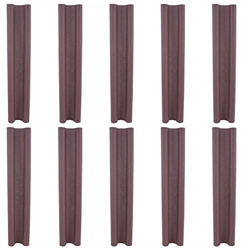 Zureni Door Bottom Sealing Strip Guard for Home 36 Inches Door Closers Adjustable Door Draft Air Stoppers Dust and Insects Repellent (Pack of 10, Brown, Max Door Width - 3 cm)
