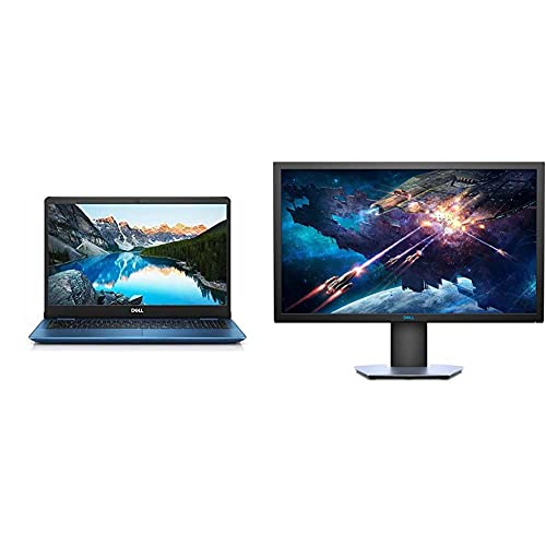 Image of Dell G5 5505 15.6 inch FHD 120Hz 250 NITS Display Gaming Laptop - Blue KB 24 inch (60.96cm) Full HD Gaming Monitor with HDMI (Black)
